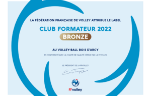 Label  Club formateur bronze 2022 