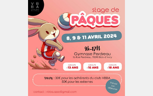 Stage de Pâques